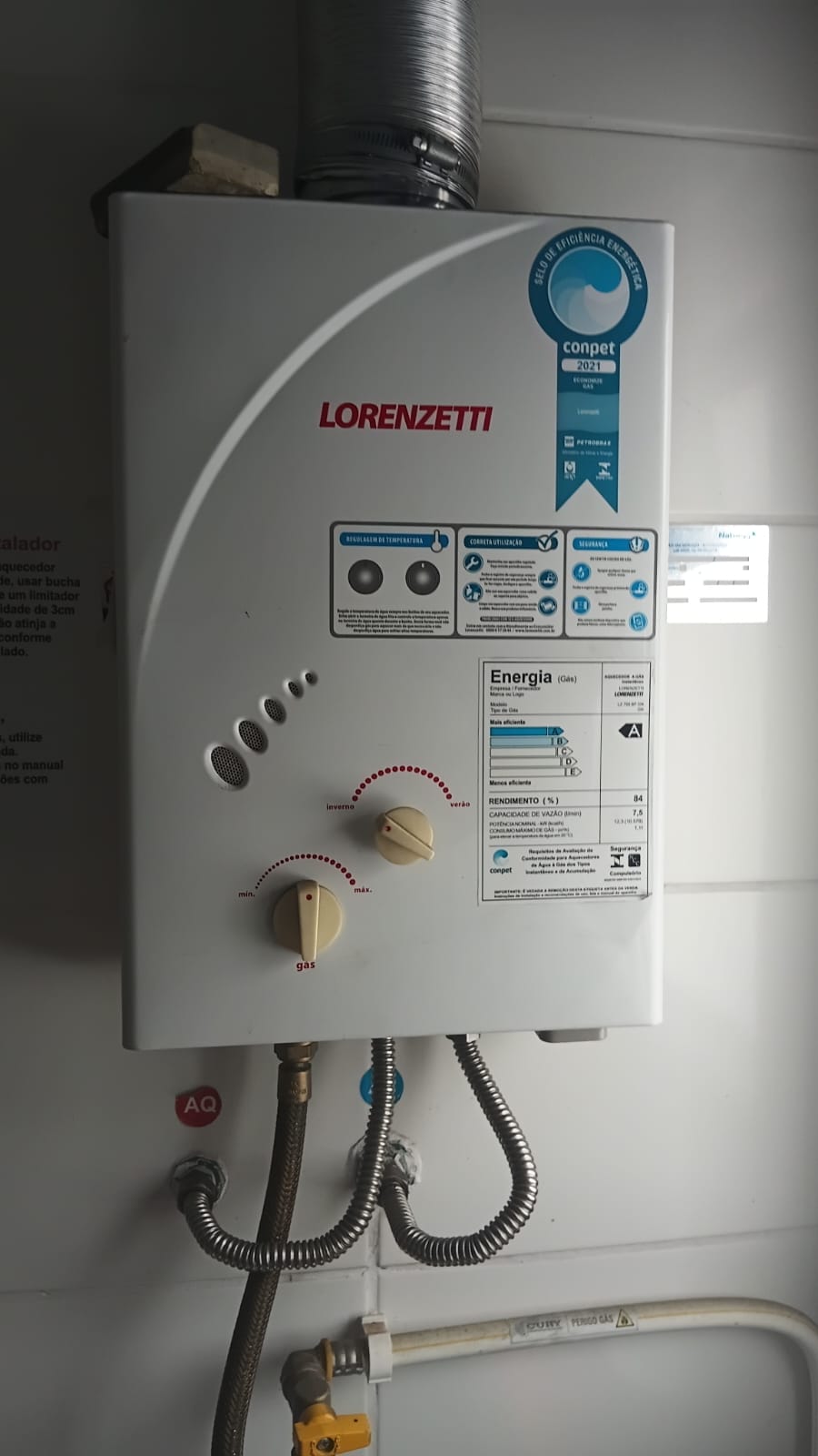 Aquecedor a gás Lorenzetti revisado pela V8